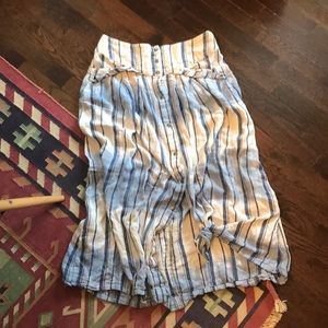 Free people summer midi high rise “linen” skirt